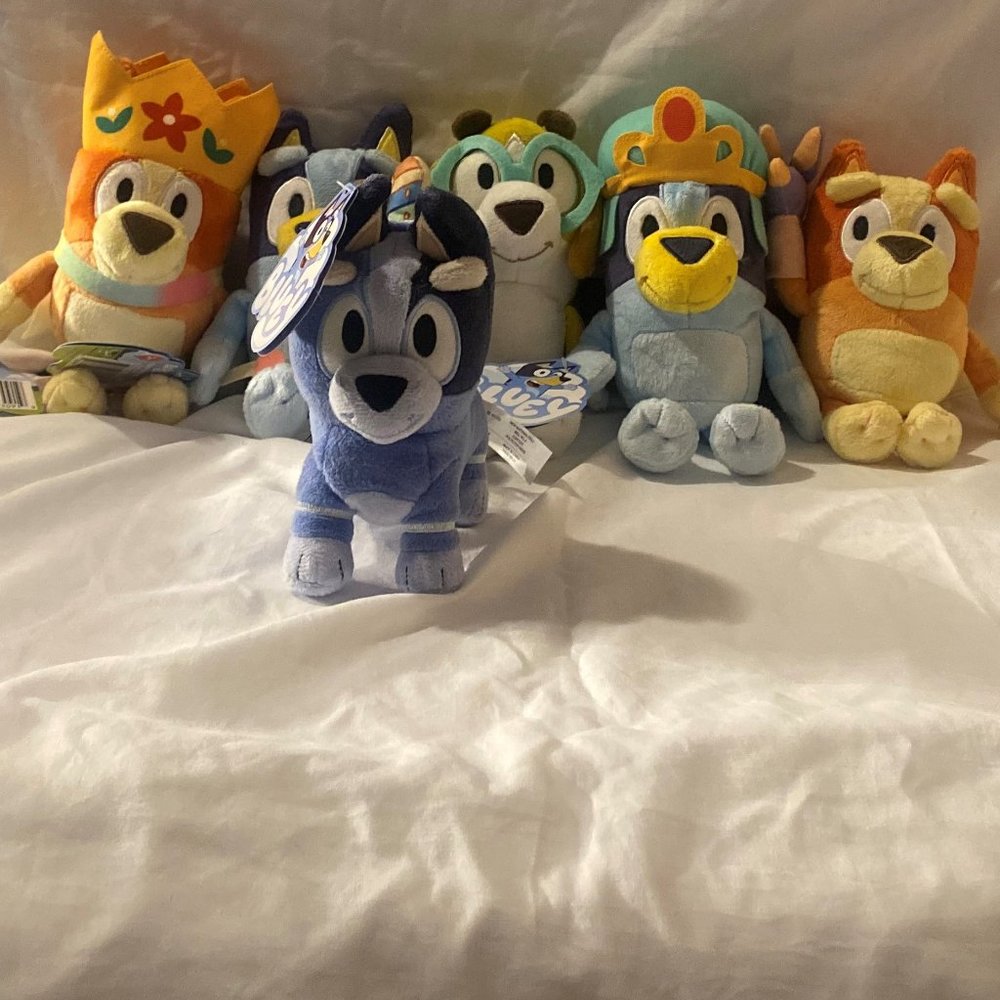 (Set of 6) Bluey plush characters